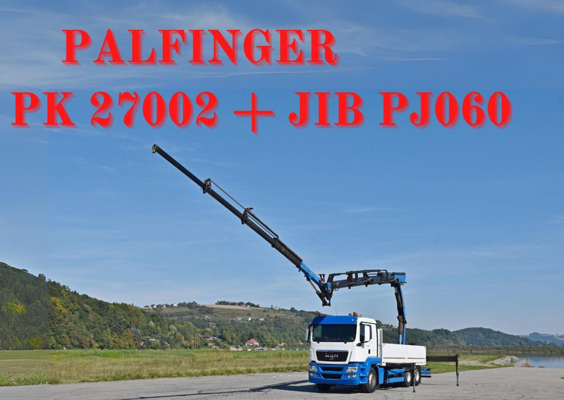 MAN TGS 26.480 * PK 27002 + JIB PJ060 + FUNK / 6x4 - Бордови камион, Камион с кран: снимка 1 MAN TGS 26.480 * PK 27002 + JIB PJ060 + FUNK / 6x4 - Бордови камион, Камион с кран: снимка 1