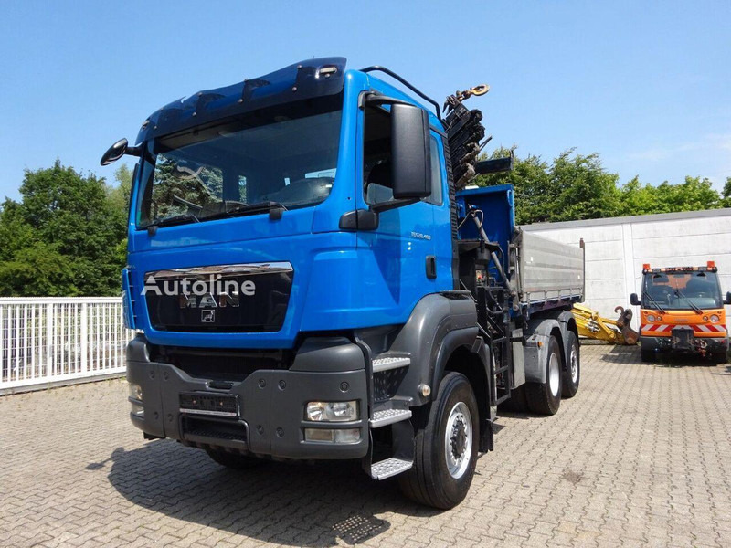 MAN TGS 28.400 - 3 way tipper+crane - Самосвал камион, Камион с кран: снимка 1 MAN TGS 28.400 - 3 way tipper+crane - Самосвал камион, Камион с кран: снимка 1