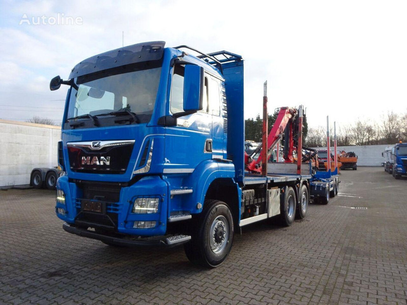 MAN TGS 28.500 6x4 Log truck + Crane Epsilon + Trailer - Камион за дърва, Камион с кран: снимка 1 MAN TGS 28.500 6x4 Log truck + Crane Epsilon + Trailer - Камион за дърва, Камион с кран: снимка 1