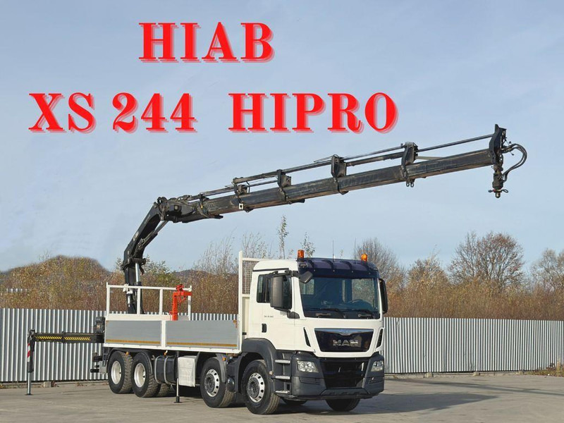 MAN TGS 35.440 * HIAB XS 244 HIPRO +FUNK / 8x4 - Бордови камион, Камион с кран: снимка 1 MAN TGS 35.440 * HIAB XS 244 HIPRO +FUNK / 8x4 - Бордови камион, Камион с кран: снимка 1