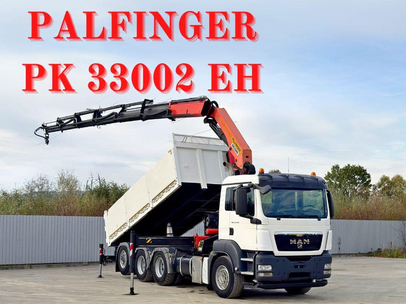 MAN TGS 35.440 * PALFINGER PK 33002 EH +FUNK / 8x4 - Самосвал камион, Камион с кран: снимка 1 MAN TGS 35.440 * PALFINGER PK 33002 EH +FUNK / 8x4 - Самосвал камион, Камион с кран: снимка 1