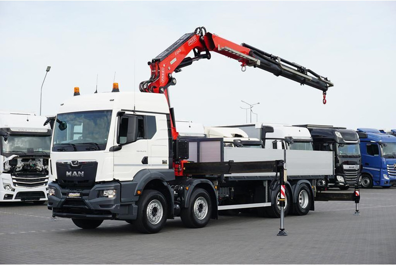 MAN TGS / 35.470 / E 6 / SKRZYNIOWY + HDS / FASSI F 545 / ŁAD. 13 10 - Бордови камион, Камион с кран: снимка 1 MAN TGS / 35.470 / E 6 / SKRZYNIOWY + HDS / FASSI F 545 / ŁAD. 13 10 - Бордови камион, Камион с кран: снимка 1