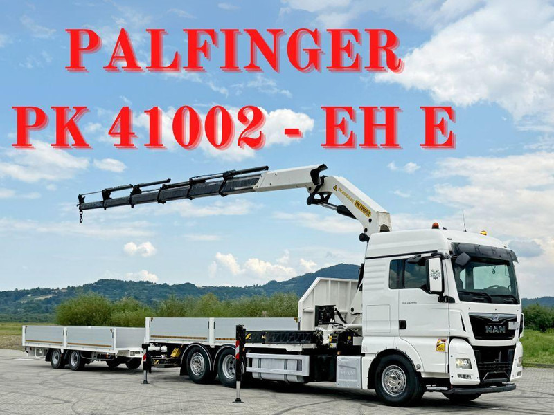 MAN TGX 26.440 * PK 41002-EH E + FUNK + Anhänger*TOP - Бордови камион, Камион с кран: снимка 1 MAN TGX 26.440 * PK 41002-EH E + FUNK + Anhänger*TOP - Бордови камион, Камион с кран: снимка 1