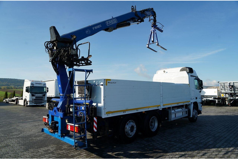 Mercedes-Benz ACTROS 2548 / 6x2 / BURTOWA - 6,5 M / OŚ PODNOSZONA / HDS FASSI - Бордови камион, Камион с кран: снимка 4 Mercedes-Benz ACTROS 2548 / 6x2 / BURTOWA - 6,5 M / OŚ PODNOSZONA / HDS FASSI - Бордови камион, Камион с кран: снимка 4