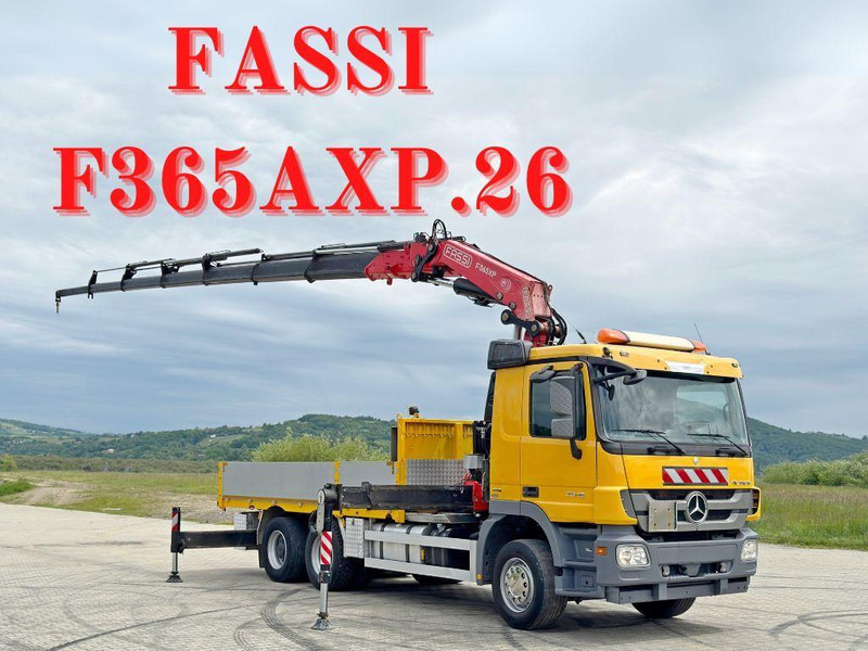 Mercedes-Benz ACTROS 2646 * FASSI F365AXP.26 + FUNK * 6x4 - Бордови камион, Камион с кран: снимка 1 Mercedes-Benz ACTROS 2646 * FASSI F365AXP.26 + FUNK * 6x4 - Бордови камион, Камион с кран: снимка 1
