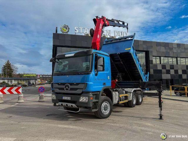 Mercedes-Benz ACTROS 3341 6x6 HMF 4220 K4 CRANE KIPPER - Самосвал камион, Камион с кран: снимка 5 Mercedes-Benz ACTROS 3341 6x6 HMF 4220 K4 CRANE KIPPER - Самосвал камион, Камион с кран: снимка 5