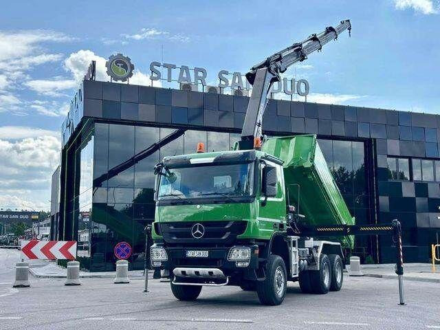Mercedes-Benz ACTROS 3346 6x6 HIAB 244EP-4 Crane Kipper - Самосвал камион, Камион с кран: снимка 1 Mercedes-Benz ACTROS 3346 6x6 HIAB 244EP-4 Crane Kipper - Самосвал камион, Камион с кран: снимка 1