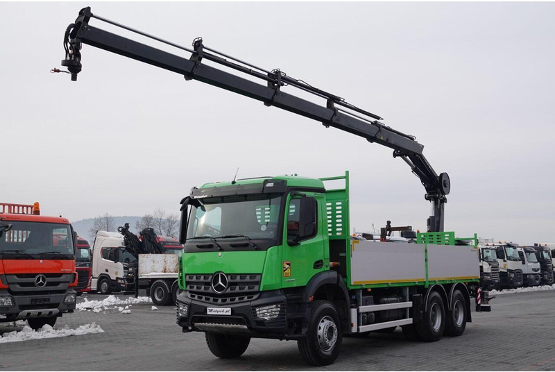 Mercedes-Benz AROCS 2636 / 6x4 / SKRZYNIOWY- 6,5 M / + HDS HIAB 4x wysów: 13 m - Бордови камион, Камион с кран: снимка 1 Mercedes-Benz AROCS 2636 / 6x4 / SKRZYNIOWY- 6,5 M / + HDS HIAB 4x wysów: 13 m - Бордови камион, Камион с кран: снимка 1