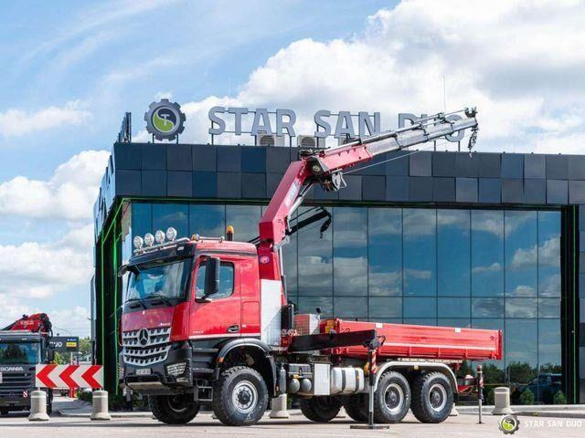 Mercedes-Benz AROCS 3345 6x6 HMF 3220 K hds Crane tipper - Самосвал камион, Камион с кран: снимка 3 Mercedes-Benz AROCS 3345 6x6 HMF 3220 K hds Crane tipper - Самосвал камион, Камион с кран: снимка 3