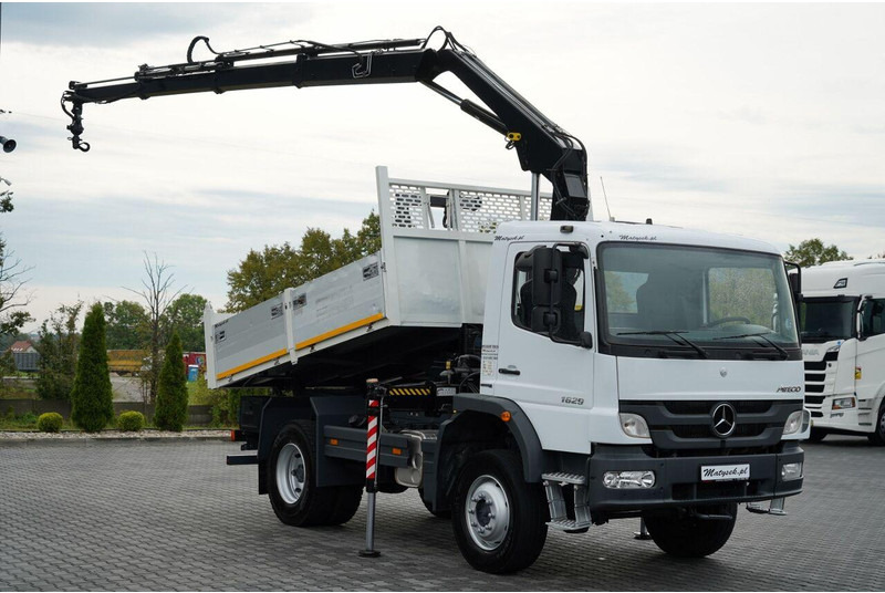 Mercedes-Benz ATEGO 1629 / 4x4 / WYWROTKA + HDS HIAB 111 B-3 / PILOT / ROTAT - Самосвал камион, Камион с кран: снимка 1 Mercedes-Benz ATEGO 1629 / 4x4 / WYWROTKA + HDS HIAB 111 B-3 / PILOT / ROTAT - Самосвал камион, Камион с кран: снимка 1