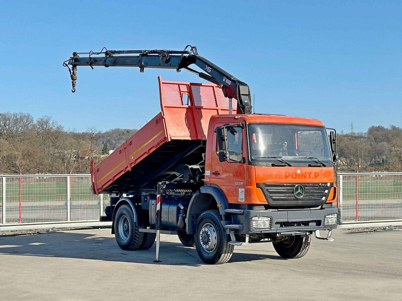 Mercedes-Benz AXOR 1829 * HIAB 1111 HIDUO + FUNK * TOP * 4x4 - Самосвал камион, Камион с кран: снимка 2 Mercedes-Benz AXOR 1829 * HIAB 1111 HIDUO + FUNK * TOP * 4x4 - Самосвал камион, Камион с кран: снимка 2