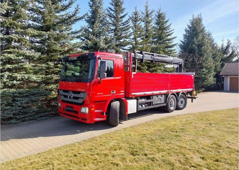 Mercedes-Benz Actros 2546 6x2 Flatbed + Crane HIAB 166 K + RC - Бордови камион, Камион с кран: снимка 4 Mercedes-Benz Actros 2546 6x2 Flatbed + Crane HIAB 166 K + RC - Бордови камион, Камион с кран: снимка 4