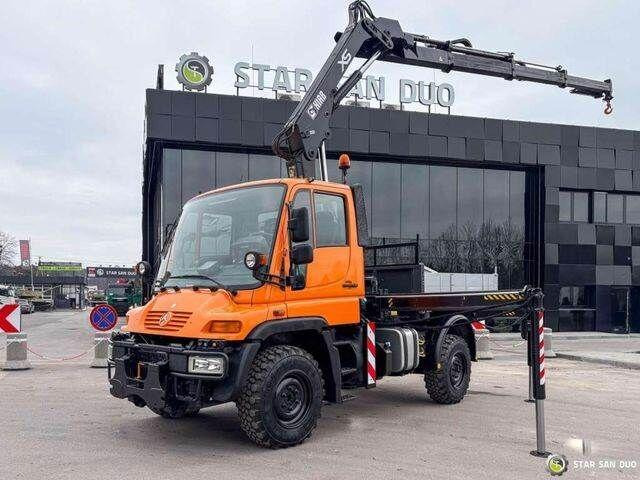 Mercedes-Benz UNIMOG U300 4x4 HIAB 122 D-3 CRANE - Самосвал камион, Камион с кран: снимка 1 Mercedes-Benz UNIMOG U300 4x4 HIAB 122 D-3 CRANE - Самосвал камион, Камион с кран: снимка 1