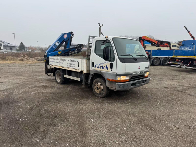 Mitsubishi Canter FE649 - Flatbed truck + crane - Бордови камион, Камион с кран: снимка 2 Mitsubishi Canter FE649 - Flatbed truck + crane - Бордови камион, Камион с кран: снимка 2
