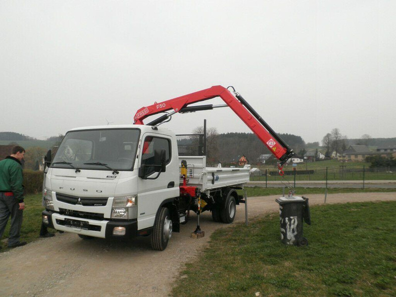 Mitsubishi Fuso Canter 7C15 - Tipper+crane - Самосвал камион, Камион с кран: снимка 1 Mitsubishi Fuso Canter 7C15 - Tipper+crane - Самосвал камион, Камион с кран: снимка 1
