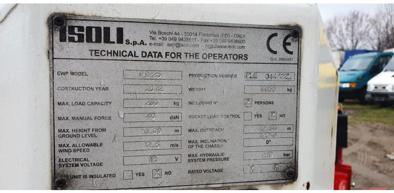 Автовишка Nissan Cabstar 35.12 - ISOLI PT 225 aerial working platform 22,5m - 3,5: снимка 19 Автовишка Nissan Cabstar 35.12 - ISOLI PT 225 aerial working platform 22,5m - 3,5: снимка 19