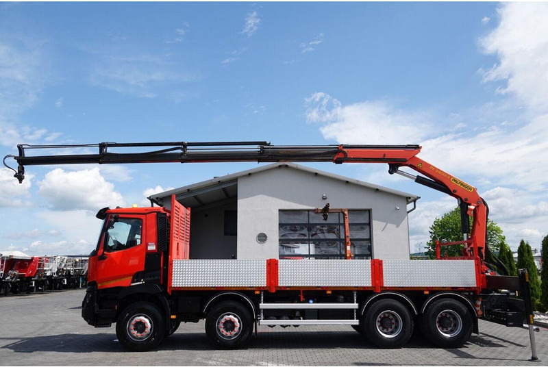 Renault C 430 / 8x4 / SKRZYNIOWY 7 M + HDS PALFINGER PK 24001-K C / WYSÓ - Бордови камион, Камион с кран: снимка 4 Renault C 430 / 8x4 / SKRZYNIOWY 7 M + HDS PALFINGER PK 24001-K C / WYSÓ - Бордови камион, Камион с кран: снимка 4