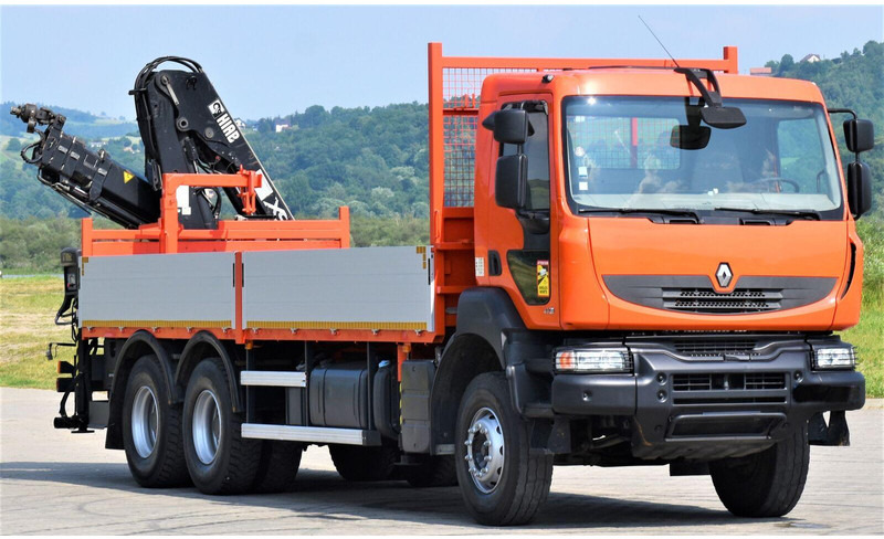 Renault KERAX 410 * HIAB 144 B-3 HIDUO / 6x4 * TOP - Бордови камион, Камион с кран: снимка 3 Renault KERAX 410 * HIAB 144 B-3 HIDUO / 6x4 * TOP - Бордови камион, Камион с кран: снимка 3