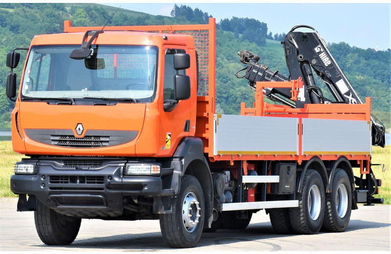 Renault KERAX 410 * HIAB 144 B-3 HIDUO / 6x4 * TOP - Бордови камион, Камион с кран: снимка 4 Renault KERAX 410 * HIAB 144 B-3 HIDUO / 6x4 * TOP - Бордови камион, Камион с кран: снимка 4