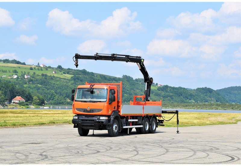 Renault KERAX 410 * HIAB 144 B-3 HIDUO / 6x4 * TOP - Бордови камион, Камион с кран: снимка 2 Renault KERAX 410 * HIAB 144 B-3 HIDUO / 6x4 * TOP - Бордови камион, Камион с кран: снимка 2