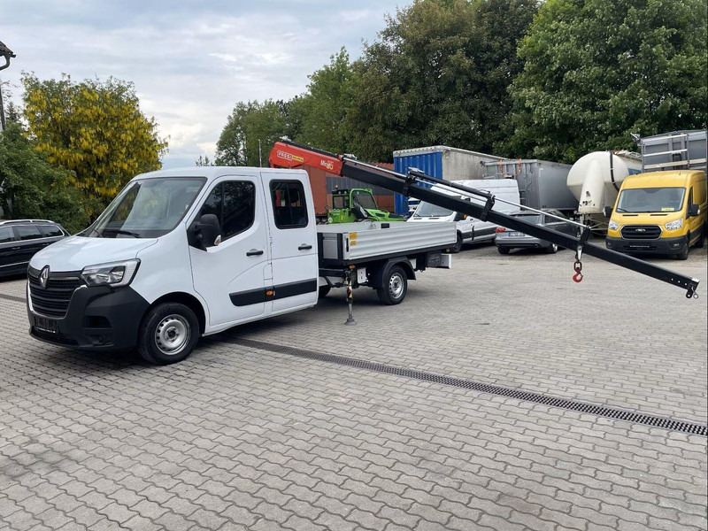 Renault Master Doka - Flatbed truck + crane - Бордови бус, Бус с двойна кабина: снимка 1 Renault Master Doka - Flatbed truck + crane - Бордови бус, Бус с двойна кабина: снимка 1