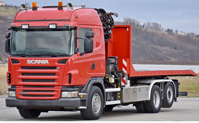 Scania G 400 - Камион с кабелна система, Камион с кран: снимка 4 Scania G 400 - Камион с кабелна система, Камион с кран: снимка 4