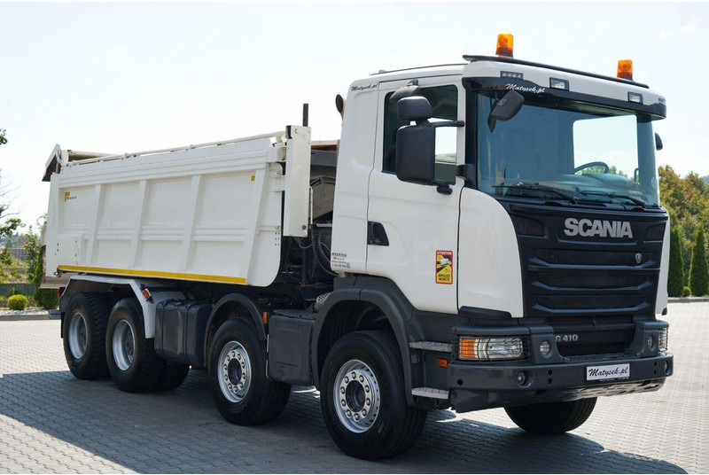 Scania G 410 / 8X4 / ZABUDOWA SAMOWYŁADOWCZA DO ASFALTU / 2X HYDROKLAPA - Асфалтополагач: снимка 5 Scania G 410 / 8X4 / ZABUDOWA SAMOWYŁADOWCZA DO ASFALTU / 2X HYDROKLAPA - Асфалтополагач: снимка 5