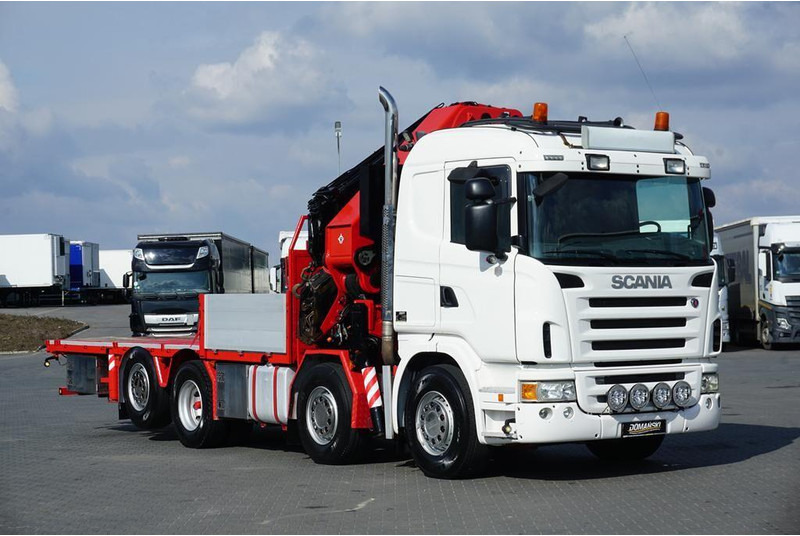 Scania G 480 / 8 X 2 / SKRZYNIOWY + HDS / HMF THOR - O K6 + JIB FJ 2000 - Бордови камион, Камион с кран: снимка 2 Scania G 480 / 8 X 2 / SKRZYNIOWY + HDS / HMF THOR - O K6 + JIB FJ 2000 - Бордови камион, Камион с кран: снимка 2