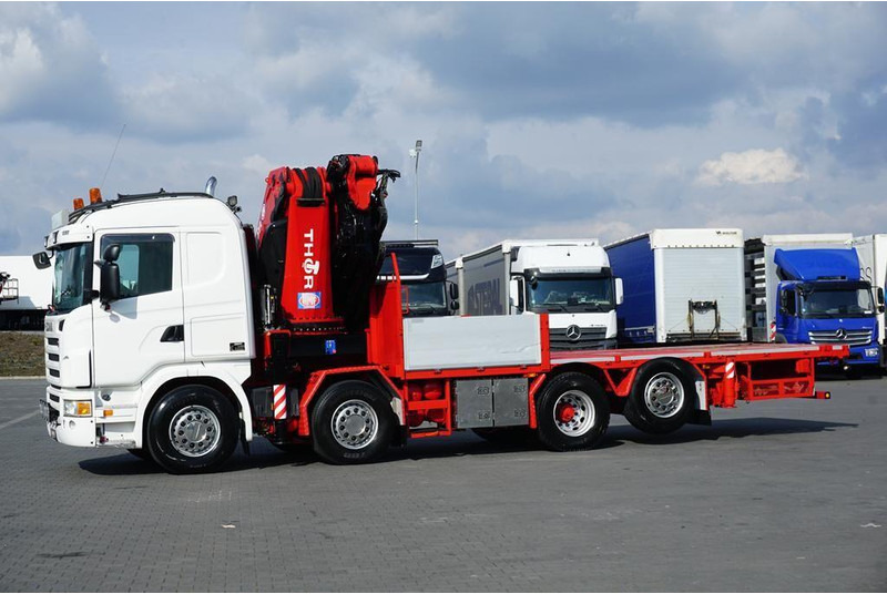 Scania G 480 / 8 X 2 / SKRZYNIOWY + HDS / HMF THOR - O K6 + JIB FJ 2000 - Бордови камион, Камион с кран: снимка 4 Scania G 480 / 8 X 2 / SKRZYNIOWY + HDS / HMF THOR - O K6 + JIB FJ 2000 - Бордови камион, Камион с кран: снимка 4