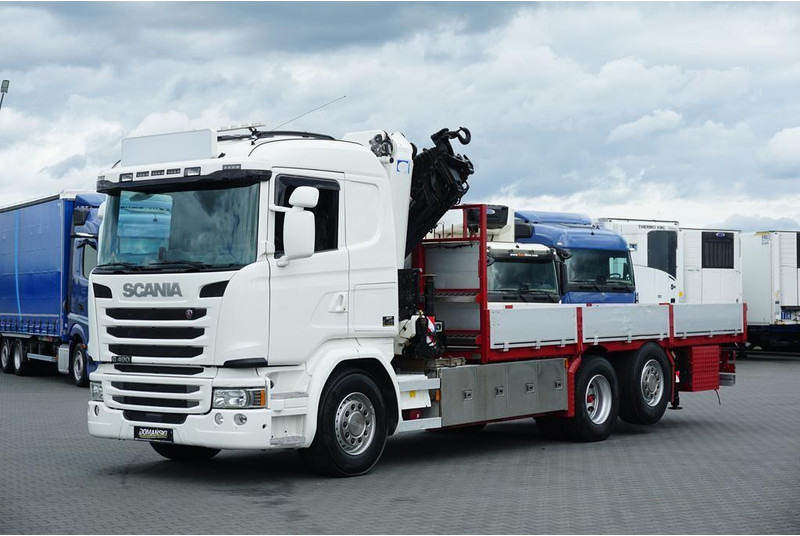 Scania G 490 / 6 X 2 / SKRZYNIOWY + HDS / HMF 3220 K7 / WYSIĘG 18,9 M - Бордови камион, Камион с кран: снимка 2 Scania G 490 / 6 X 2 / SKRZYNIOWY + HDS / HMF 3220 K7 / WYSIĘG 18,9 M - Бордови камион, Камион с кран: снимка 2