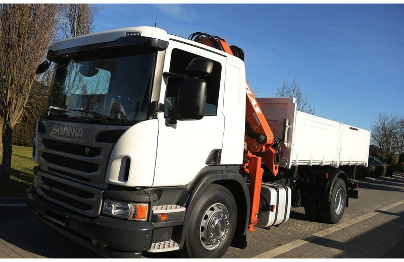 Scania P 250 - 3 way tipper + crane - Самосвал камион, Камион с кран: снимка 1 Scania P 250 - 3 way tipper + crane - Самосвал камион, Камион с кран: снимка 1