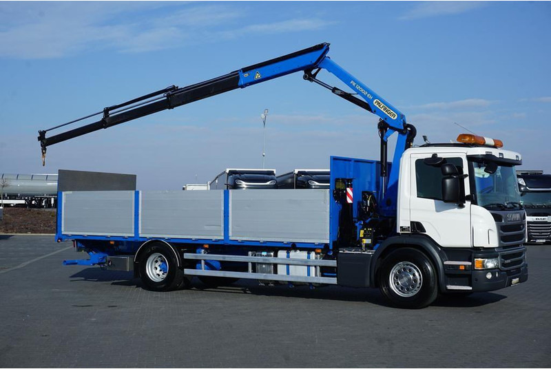 Scania P 250 / ACC / SKRZYNIOWY + HDS + WINDA / PALFINGER PK 12 002 - E - Бордови камион, Камион с кран: снимка 4 Scania P 250 / ACC / SKRZYNIOWY + HDS + WINDA / PALFINGER PK 12 002 - E - Бордови камион, Камион с кран: снимка 4
