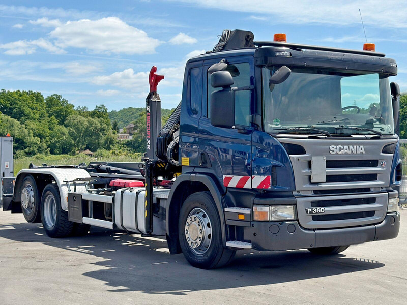 Scania P 360 * ABROLLKIPPER * HIAB 111 BS -2 HIDUO/FUNK - Мултилифт с кука камион, Камион с кран: снимка 3 Scania P 360 * ABROLLKIPPER * HIAB 111 BS -2 HIDUO/FUNK - Мултилифт с кука камион, Камион с кран: снимка 3