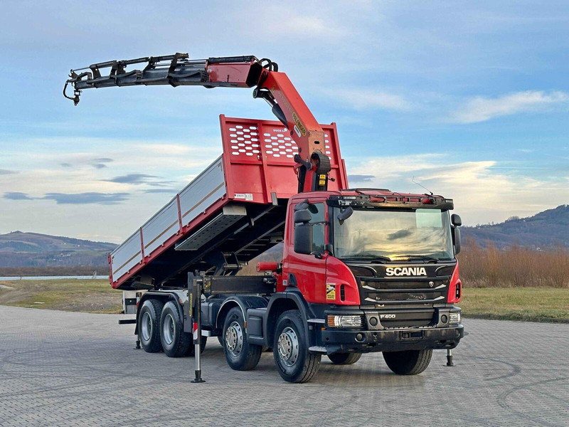 Scania P 400 - Самосвал камион, Камион с кран: снимка 2 Scania P 400 - Самосвал камион, Камион с кран: снимка 2