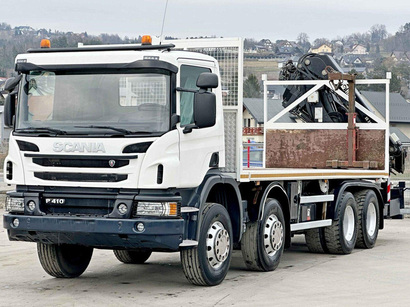 Scania P 410*PLATFORM 7,00m*HIAB 244 E-5 HIPRO+FUNK/8x4 - Бордови камион, Камион с кран: снимка 4 Scania P 410*PLATFORM 7,00m*HIAB 244 E-5 HIPRO+FUNK/8x4 - Бордови камион, Камион с кран: снимка 4