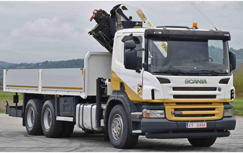 Scania P 420 - Бордови камион, Камион с кран: снимка 4 Scania P 420 - Бордови камион, Камион с кран: снимка 4