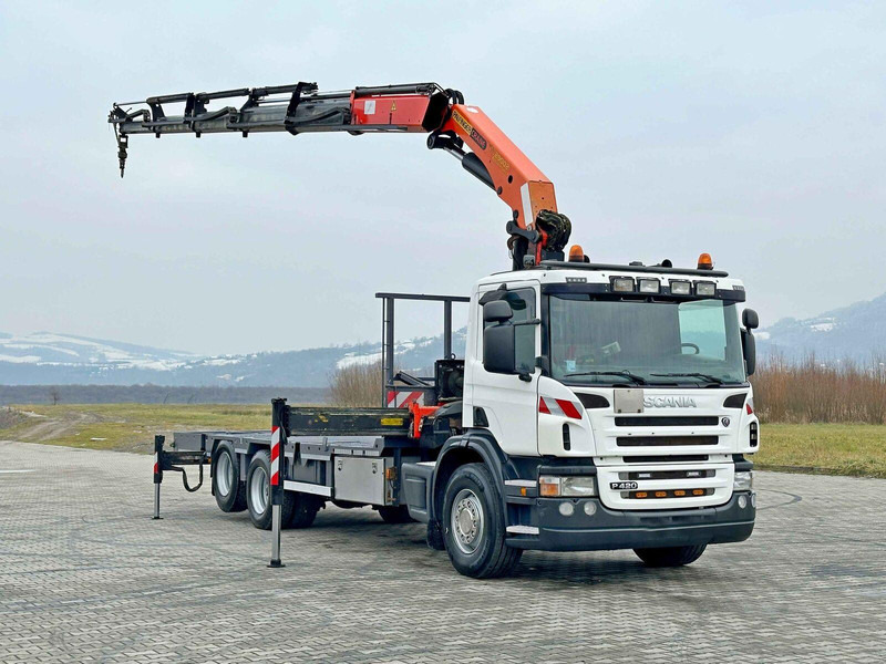 Scania P 420* PLATFORM 6,80m * PK 29002+FUNK * TOP - Бордови камион, Камион с кран: снимка 2 Scania P 420* PLATFORM 6,80m * PK 29002+FUNK * TOP - Бордови камион, Камион с кран: снимка 2