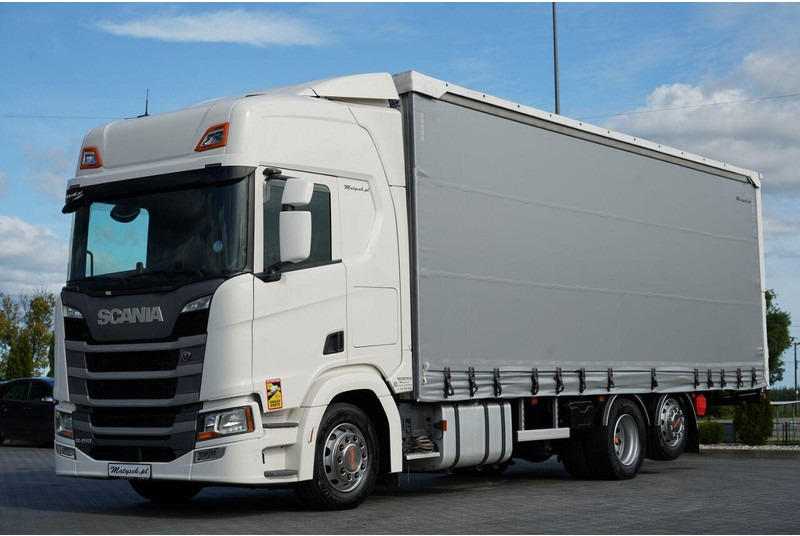 Scania R 450 / MEGA / 6x2 / FIRANKA - 8,2 m / SOLÓWKA / OŚ PODNOSZONA / - Камион с брезент: снимка 1 Scania R 450 / MEGA / 6x2 / FIRANKA - 8,2 m / SOLÓWKA / OŚ PODNOSZONA / - Камион с брезент: снимка 1