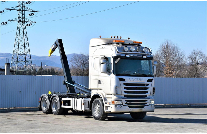 Scania R 480 Abrollkipper * 6x4 * Top Zustand ! - Мултилифт с кука камион: снимка 1 Scania R 480 Abrollkipper * 6x4 * Top Zustand ! - Мултилифт с кука камион: снимка 1