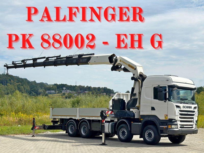 Scania R 500 * PK 88002 - EH G + FUNK * 8x4 *TOPZUSTAND - Бордови камион, Камион с кран: снимка 1 Scania R 500 * PK 88002 - EH G + FUNK * 8x4 *TOPZUSTAND - Бордови камион, Камион с кран: снимка 1