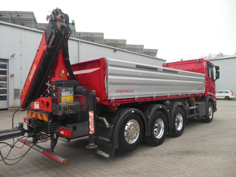 Scania R 580 8X4 + PALFINGER PK 19.001 crane - Самосвал камион, Камион с кран: снимка 4 Scania R 580 8X4 + PALFINGER PK 19.001 crane - Самосвал камион, Камион с кран: снимка 4
