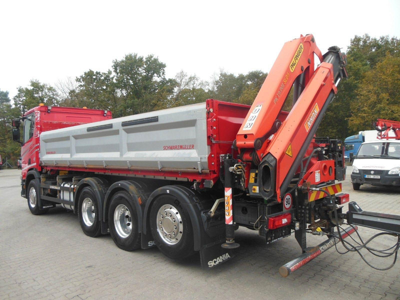 Scania R 580 8X4 + PALFINGER PK 19.001 crane - Самосвал камион, Камион с кран: снимка 3 Scania R 580 8X4 + PALFINGER PK 19.001 crane - Самосвал камион, Камион с кран: снимка 3