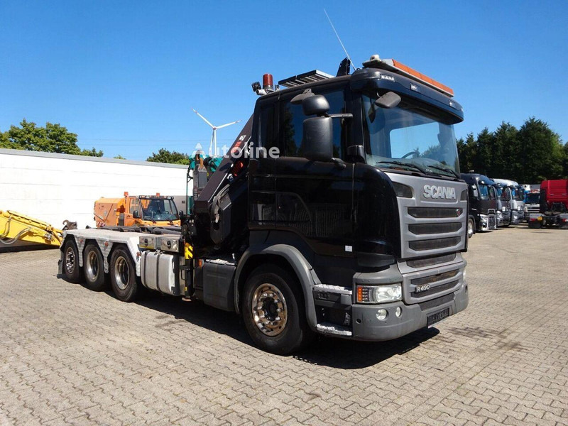 Scania R490 - Hook lift truck + crane 8x4 - Мултилифт с кука камион, Камион с кран: снимка 2 Scania R490 - Hook lift truck + crane 8x4 - Мултилифт с кука камион, Камион с кран: снимка 2