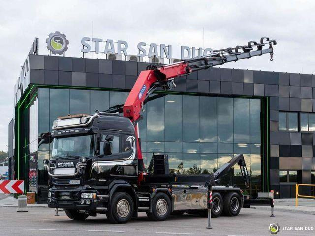 Scania R580 8x4 HMF 5020-K6, JOAB L20 5200AK Hooklift - Мултилифт с кука камион, Камион с кран: снимка 1 Scania R580 8x4 HMF 5020-K6, JOAB L20 5200AK Hooklift - Мултилифт с кука камион, Камион с кран: снимка 1