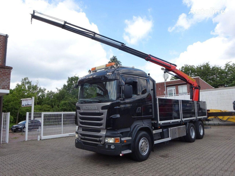 Scania R620 Flatbed + crane PK 22002 EH 6x2 - Бордови камион, Камион с кран: снимка 4 Scania R620 Flatbed + crane PK 22002 EH 6x2 - Бордови камион, Камион с кран: снимка 4