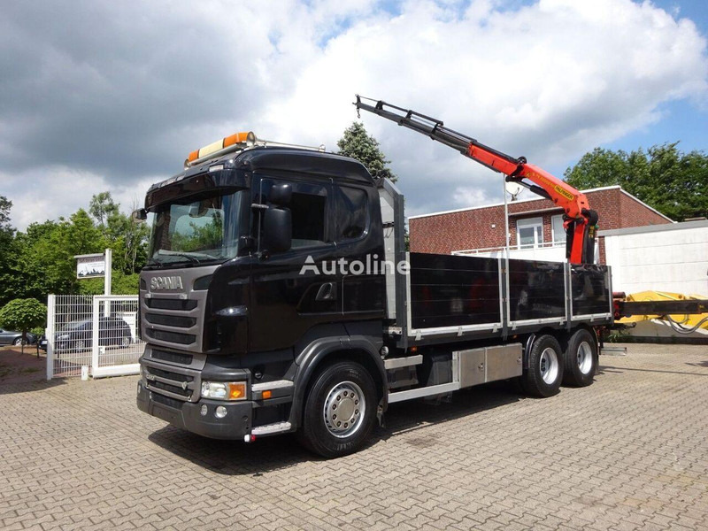 Scania R620 Flatbed + crane PK 22002 EH 6x2 - Бордови камион, Камион с кран: снимка 2 Scania R620 Flatbed + crane PK 22002 EH 6x2 - Бордови камион, Камион с кран: снимка 2
