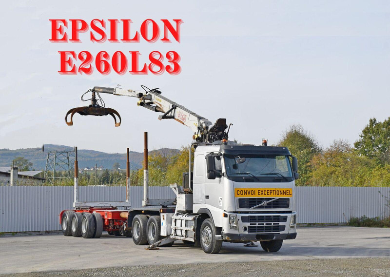 Volvo FH 520 * EPSILON E260L83 * Anhänger /6x4 - Камион за дърва, Камион с кран: снимка 1 Volvo FH 520 * EPSILON E260L83 * Anhänger /6x4 - Камион за дърва, Камион с кран: снимка 1