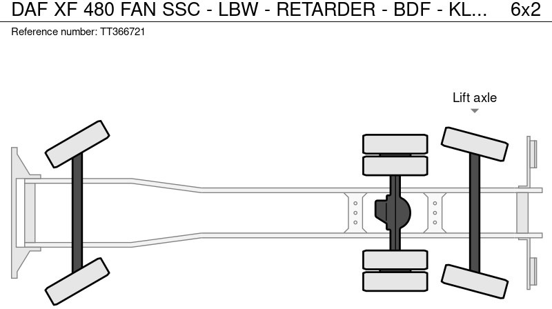 Контейнеровоз/ Сменна каросерия камион DAF XF 480 FAN SSC - LBW - RETARDER - BDF - KLIMA - GERMAN TRUCK - TOP!: снимка 16
