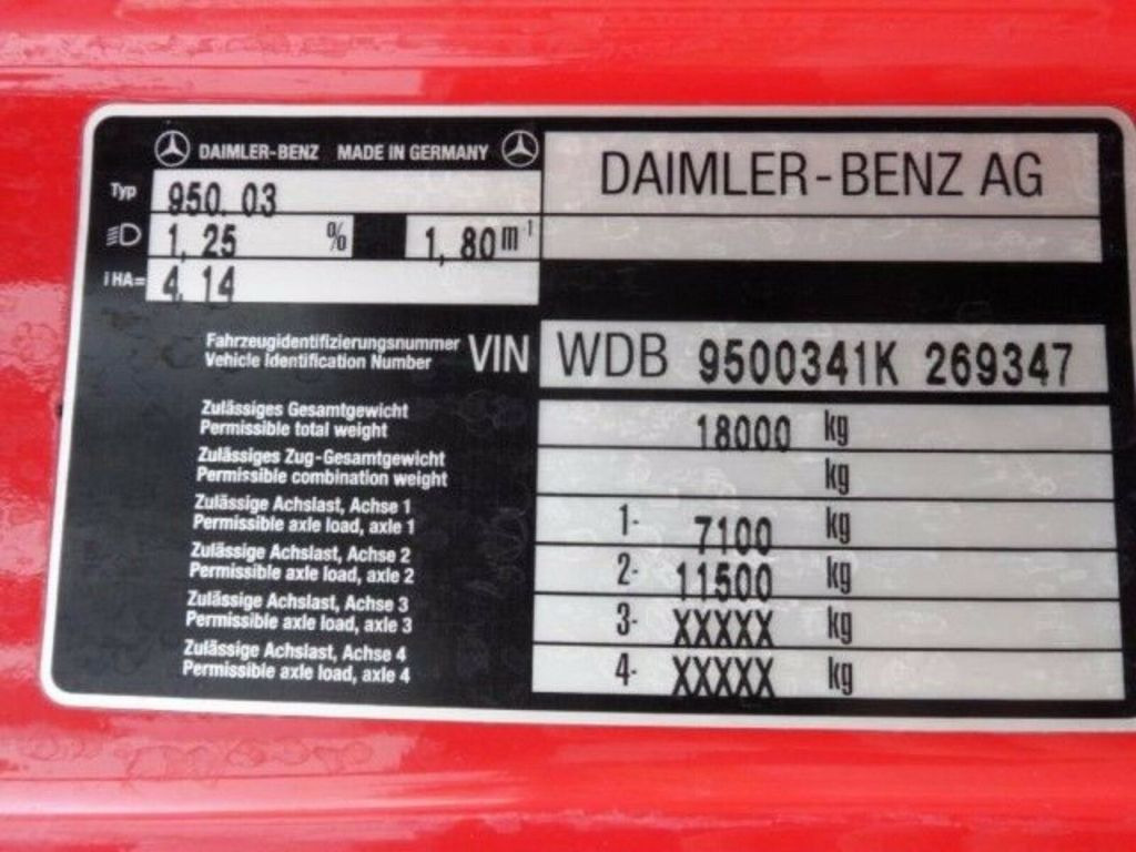 Пожарна кола Mercedes-Benz ACTROS 1835 Feuerwehr 2080 L Fire Unit !!: снимка 15