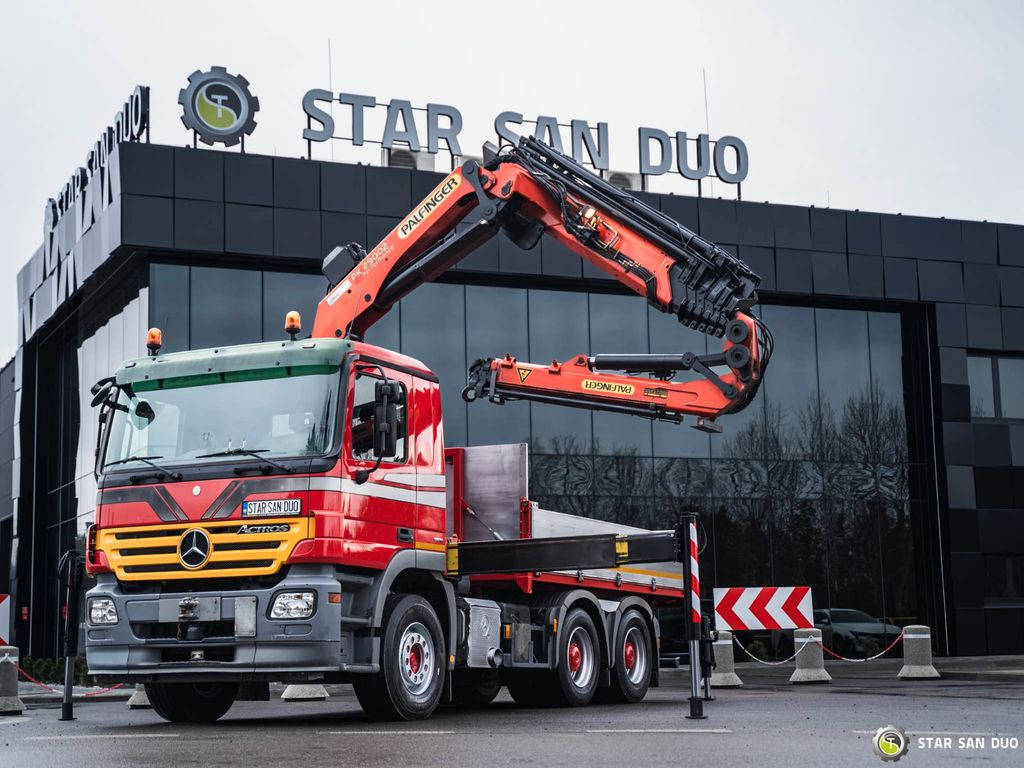 Mercedes-Benz ACTROS 2648 6x4 PALFINGER PK 29002 EURO 5 JIB - Камион с кран, Бордови камион: снимка 1 Mercedes-Benz ACTROS 2648 6x4 PALFINGER PK 29002 EURO 5 JIB - Камион с кран, Бордови камион: снимка 1